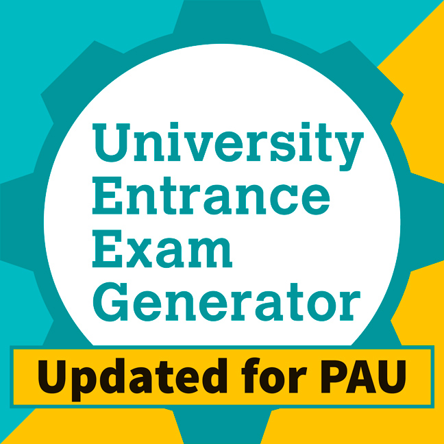 University Entrance Exam Generator Updated for PAU